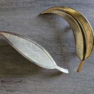 Vintage leaf brooches